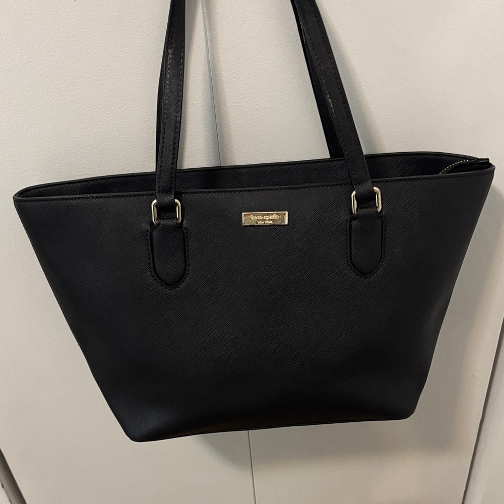 Kate Spade Black Leather Tote Bag